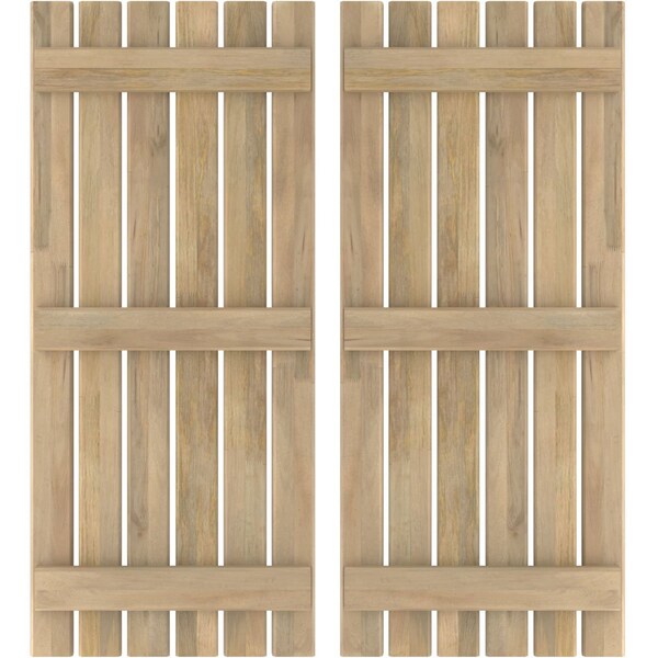 Ekena Millwork Americraft 6-Board, 3 Batten Exterior Real Wood Spaced Board-n-Batten Shutters, ARW401SB623X77UNH, PR ARW401SB623X77UNH - main